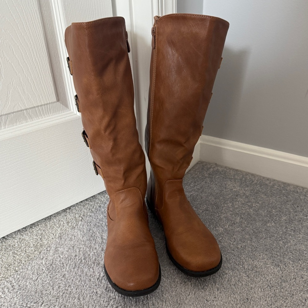 Dream Pairs Rush Tan Women’s Size 10 Faux Fur Lined Boots